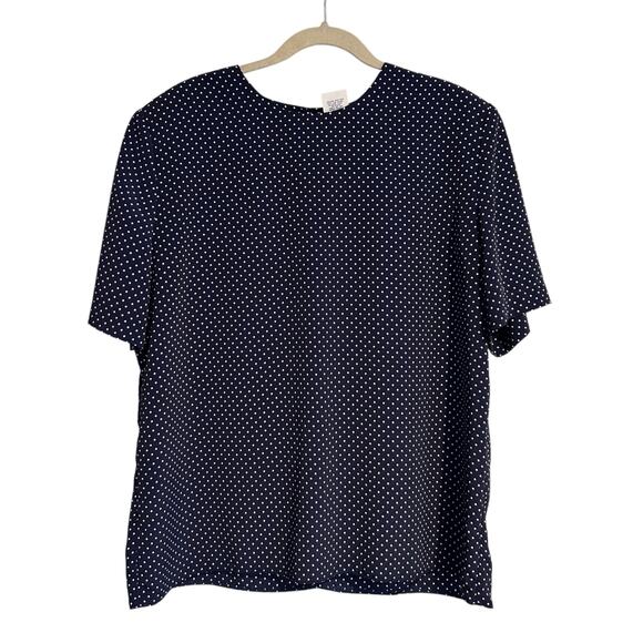 Vintage Jo Hardin Blue White Polka Dot Shorts Set Womens Sz 14 80s High Waist - Picture 2 of 11